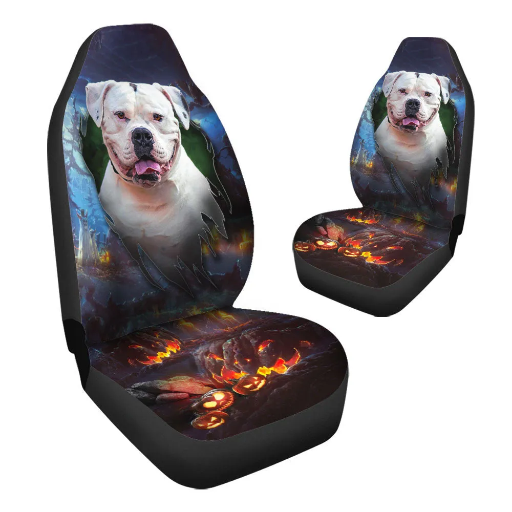American Bulldog Halloween Car Seat Covers