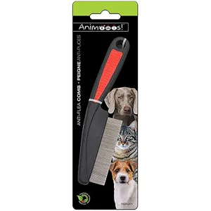Animooos Pet Flea Comb - Metal Bristles 4.75in