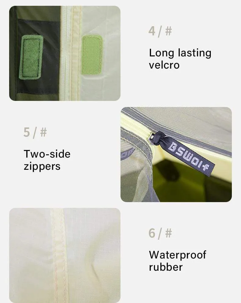 Bicycle Bike Packing Tent BSWolf Ultralight 1-3 Person 3 Season Ultralight