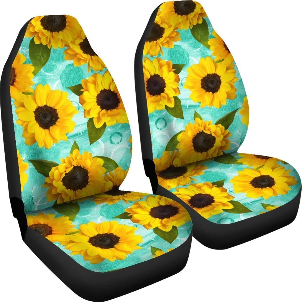 Bright Sunflower Pattern Print Universal Fit Car Seat Covers