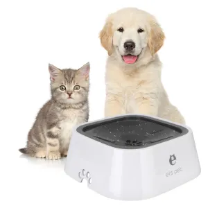 Cat Dog Water Bowl Carried Floating Bowl Slow Water Feeder Dispenser Pet Fountain