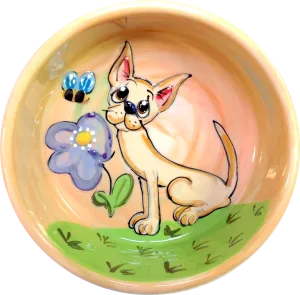 Chihuahua Hand-Painted 6" Bowl