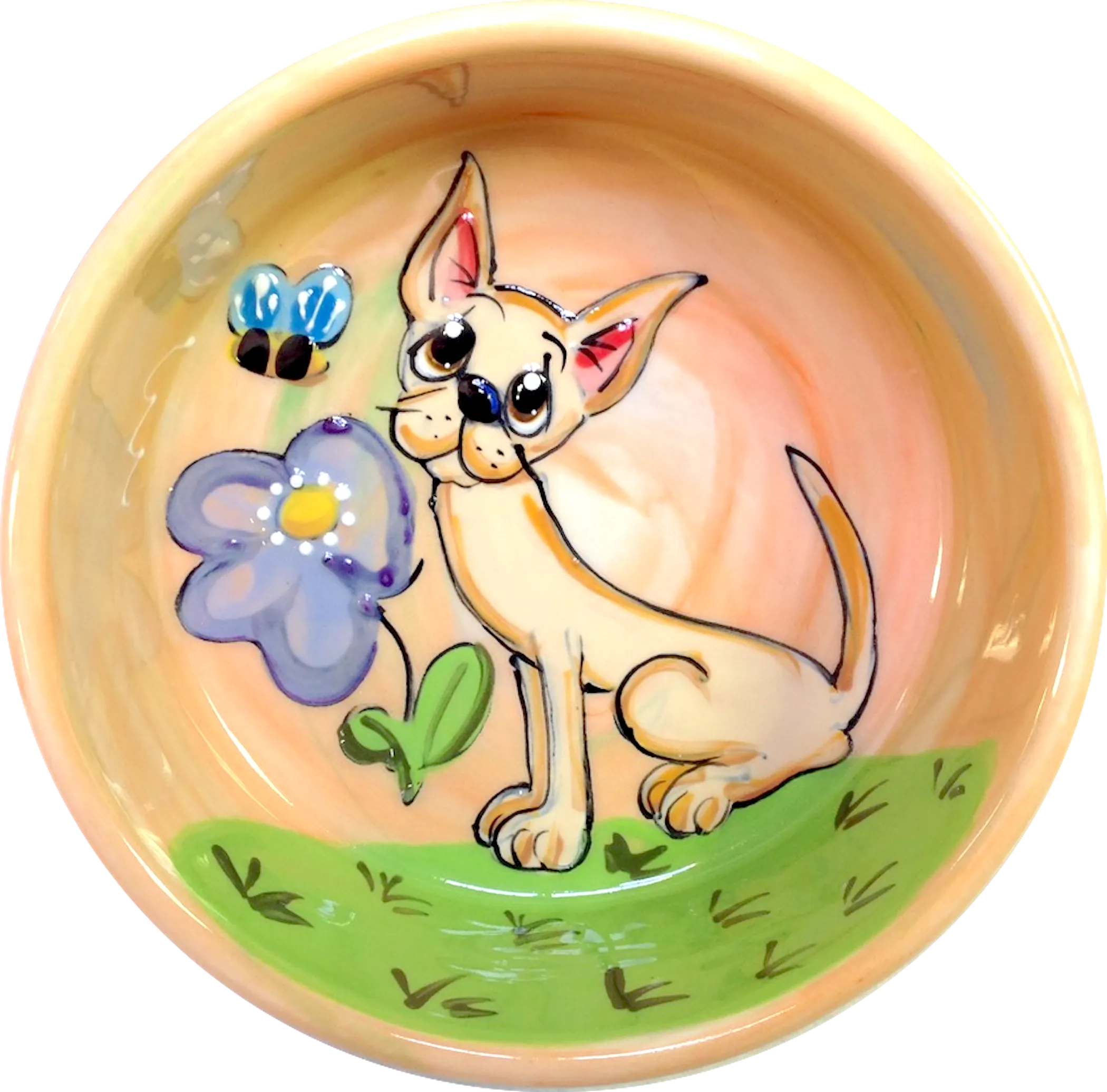 Chihuahua Hand-Painted 6" Bowl