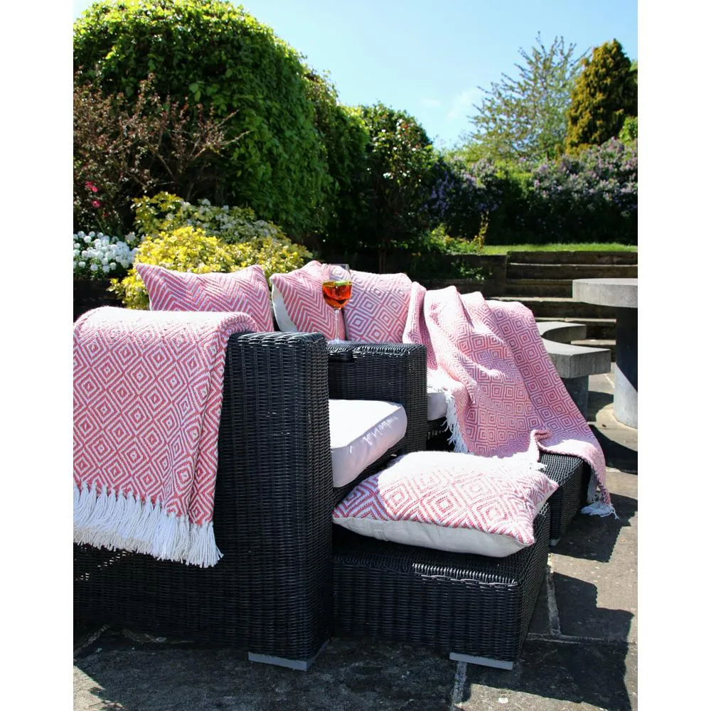 Diamond Cushion Coral Pink