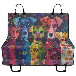 Exotic Multicolor Dog Art Hammock Dog Car Seat Cover