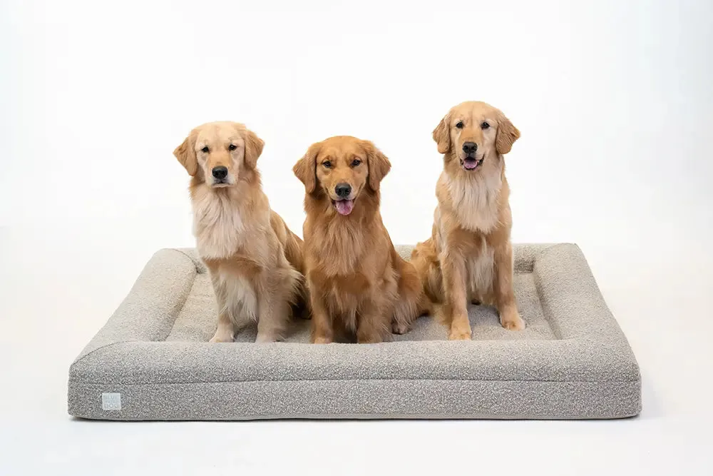 Extra Large Luxury Bouclé Orthopedic Bluewater Dog Bed (Sand)