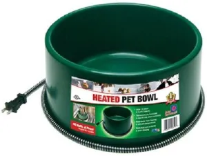 Farm Innovators P-60 1-1/2 Gallon 60W Green Heated Pet Water Bowl - Quantity of 3