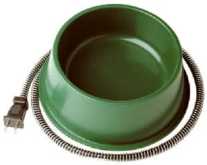 Farm Innovators QT-1 1 Quart Green Heated Pet Bowl - Quantity of 8