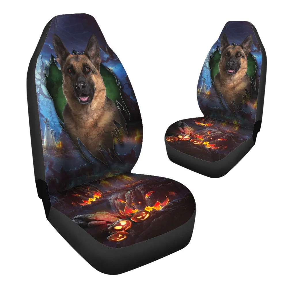 German Shepherd Dog Halloween Car Seat Covers