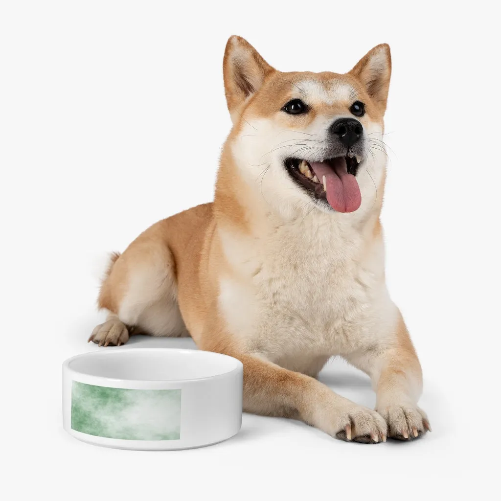Green Clouds Pet Bowl