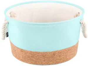 Guava Cork & Poly basket round L - 45x45x25cm green