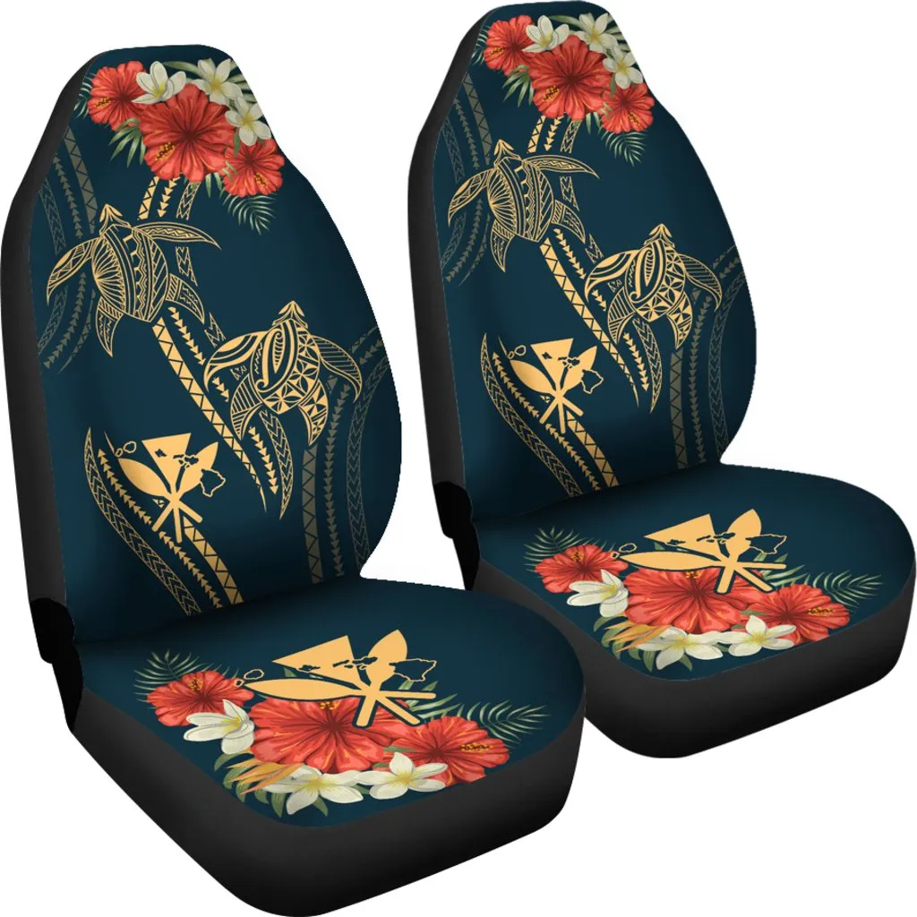 Hawaii Polynesian Turtle Hibiscus Car Set Cover Nolan Style