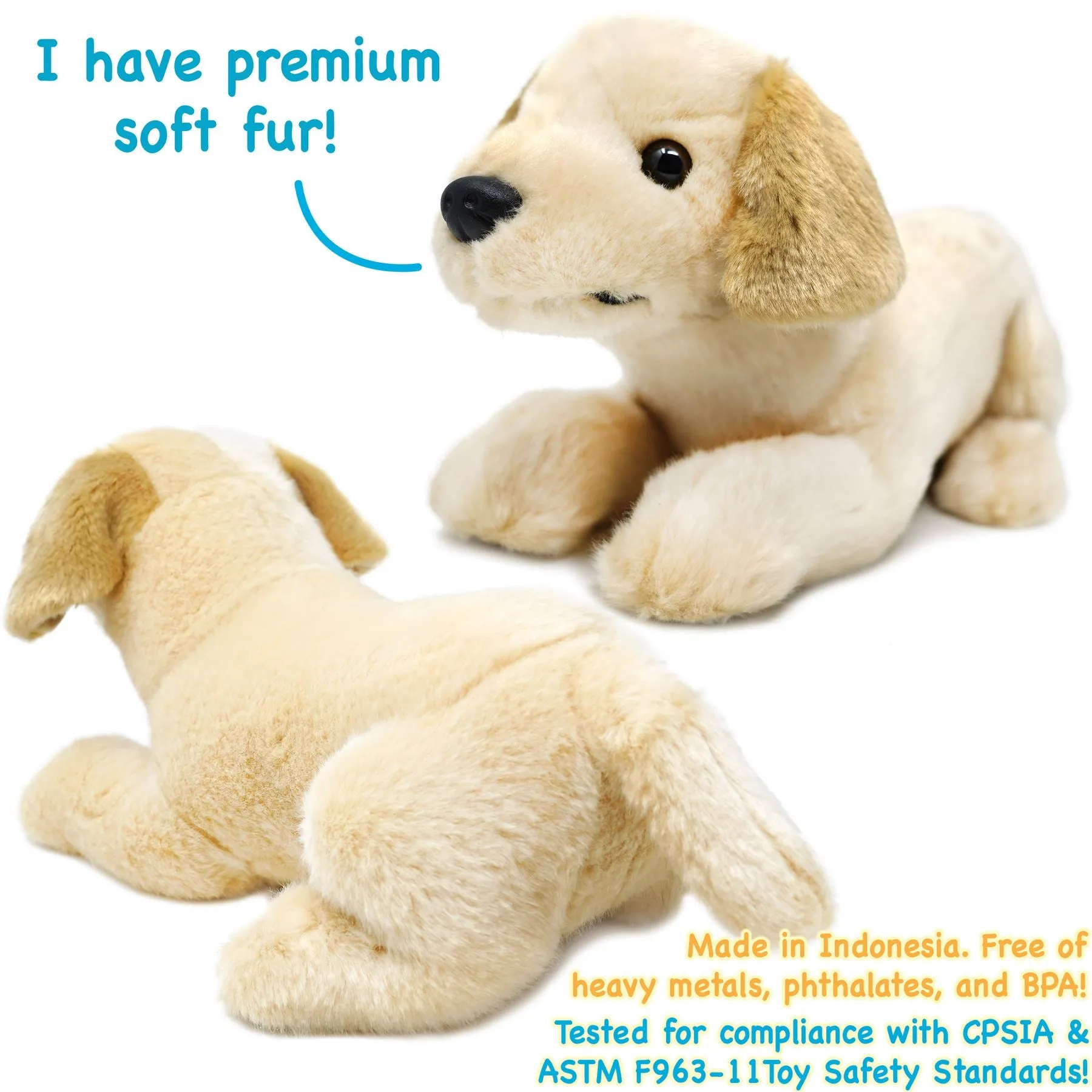 Lorrie The Labrador | 17 Inch Stuffed Animal Plush | By TigerHart Toys