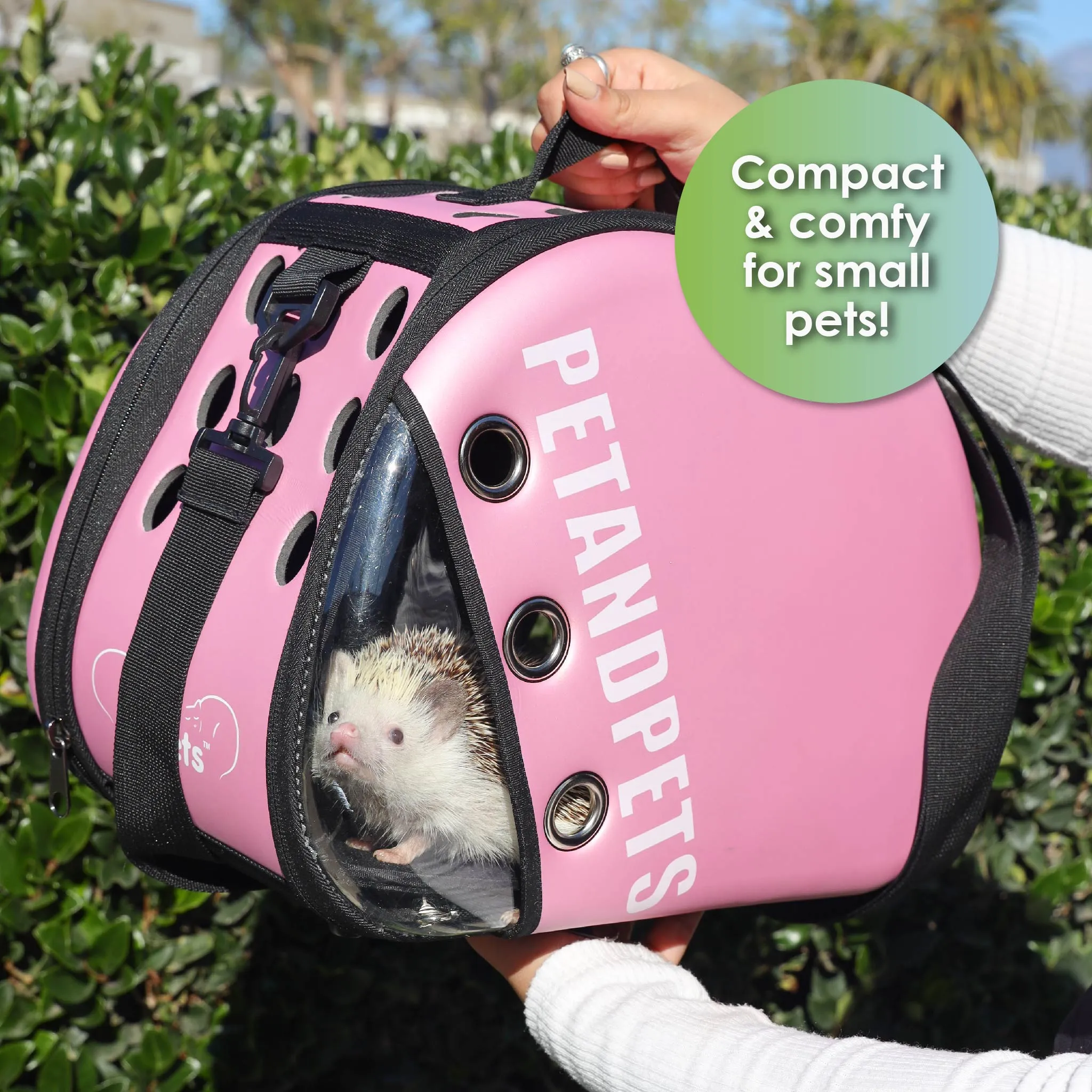 Macaron Pet Carrier: Optimal Airflow, Quality Mesh Windows, Peek-a-Boo Window, Collapsible, Adjustable Strap, Supports 25 LB