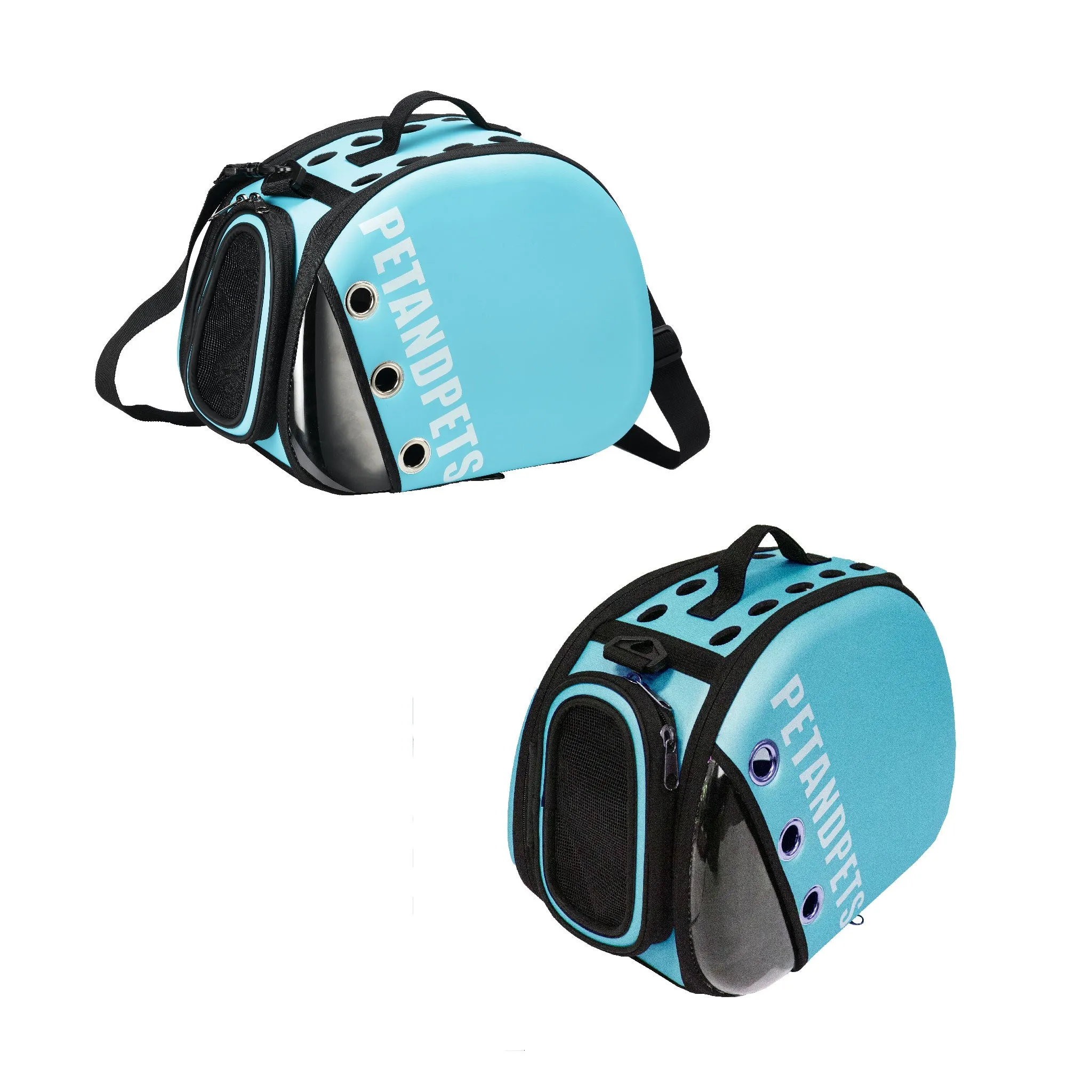 Macaron Pet Carrier: Optimal Airflow, Quality Mesh Windows, Peek-a-Boo Window, Collapsible, Adjustable Strap, Supports 25 LB