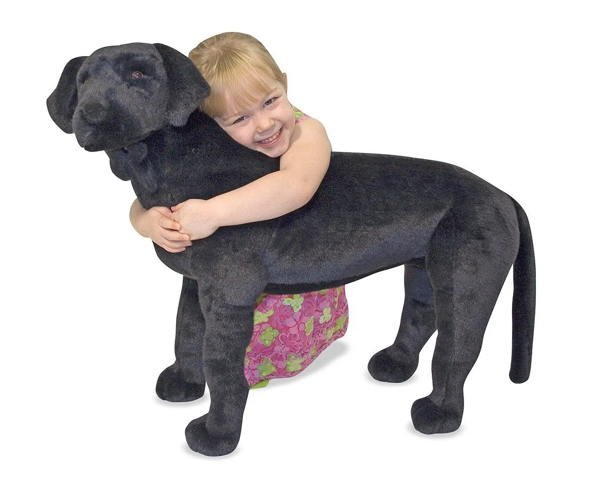 Melissa & Doug - Giant Black Labrador Lifelike Stuffed Animal Dog (over 2 feet tall)  Ages 3 