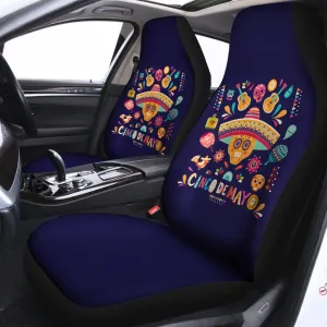 Mexican Skull Cinco de Mayo Print Universal Fit Car Seat Covers