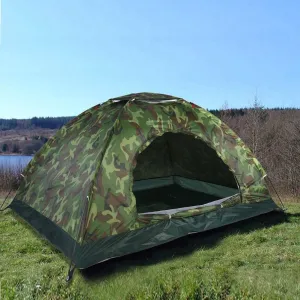 New Outdoor Camping Tent, Outdoor Camping Canopy Tent 2 Person Camping Tent Lightweight Backpacking Tent Waterproof Camping Tent Kit Camouflage for Camping Hiking