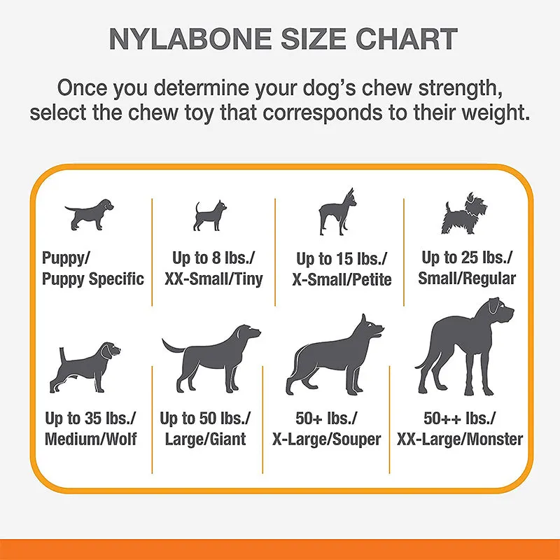 Nylabone Meaty Flavor Medley Barbell, Power Dog Chew