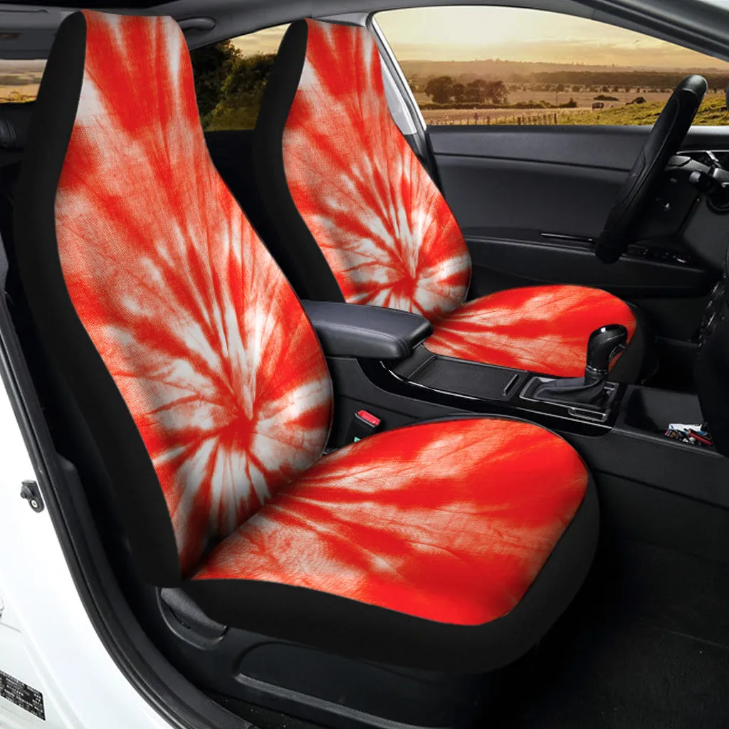 Orange Tie Dye Print Universal Fit Car Seat Covers