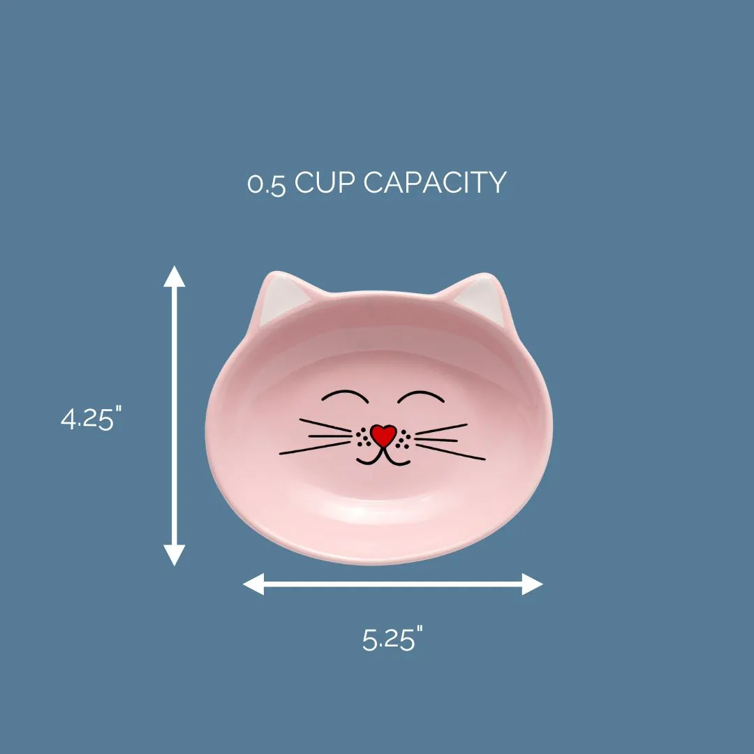 OSCAR CAT DISH SET OF 4 - PINK