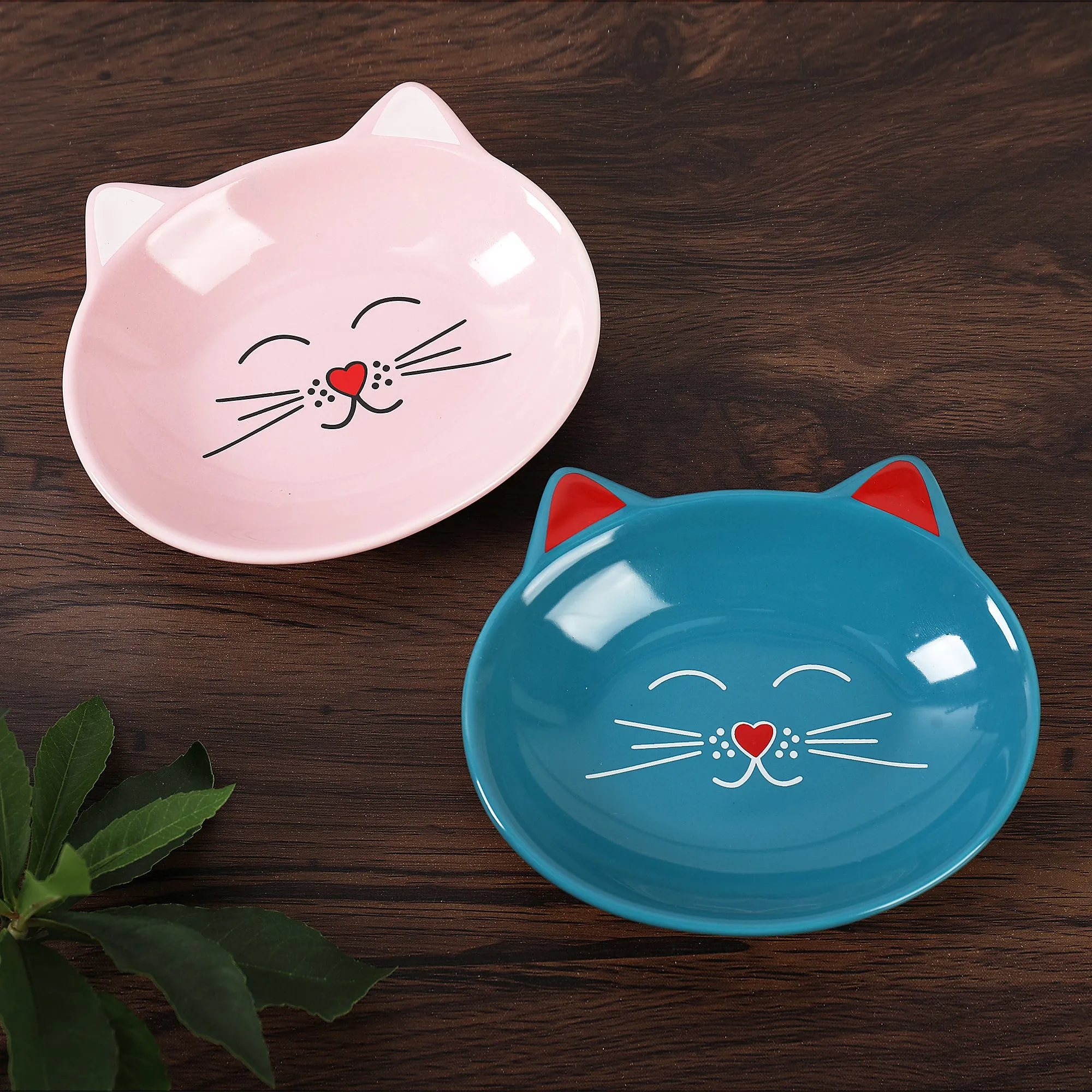 OSCAR CAT DISH SET OF 4 - PINK