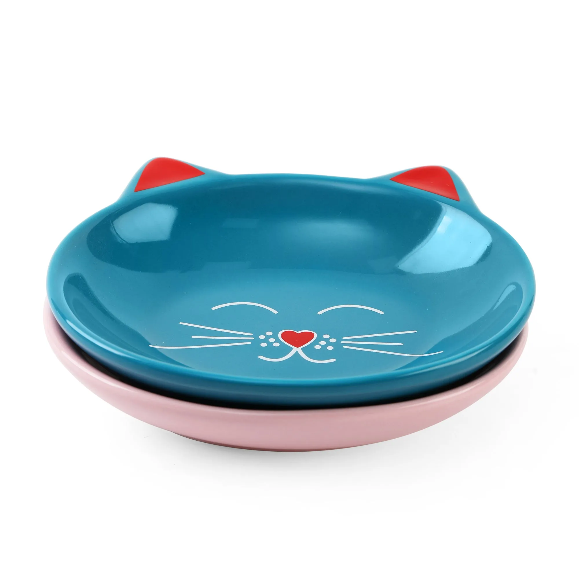 OSCAR CAT DISH SET OF 4 - PINK
