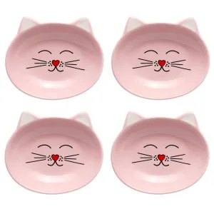 OSCAR CAT DISH SET OF 4 - PINK