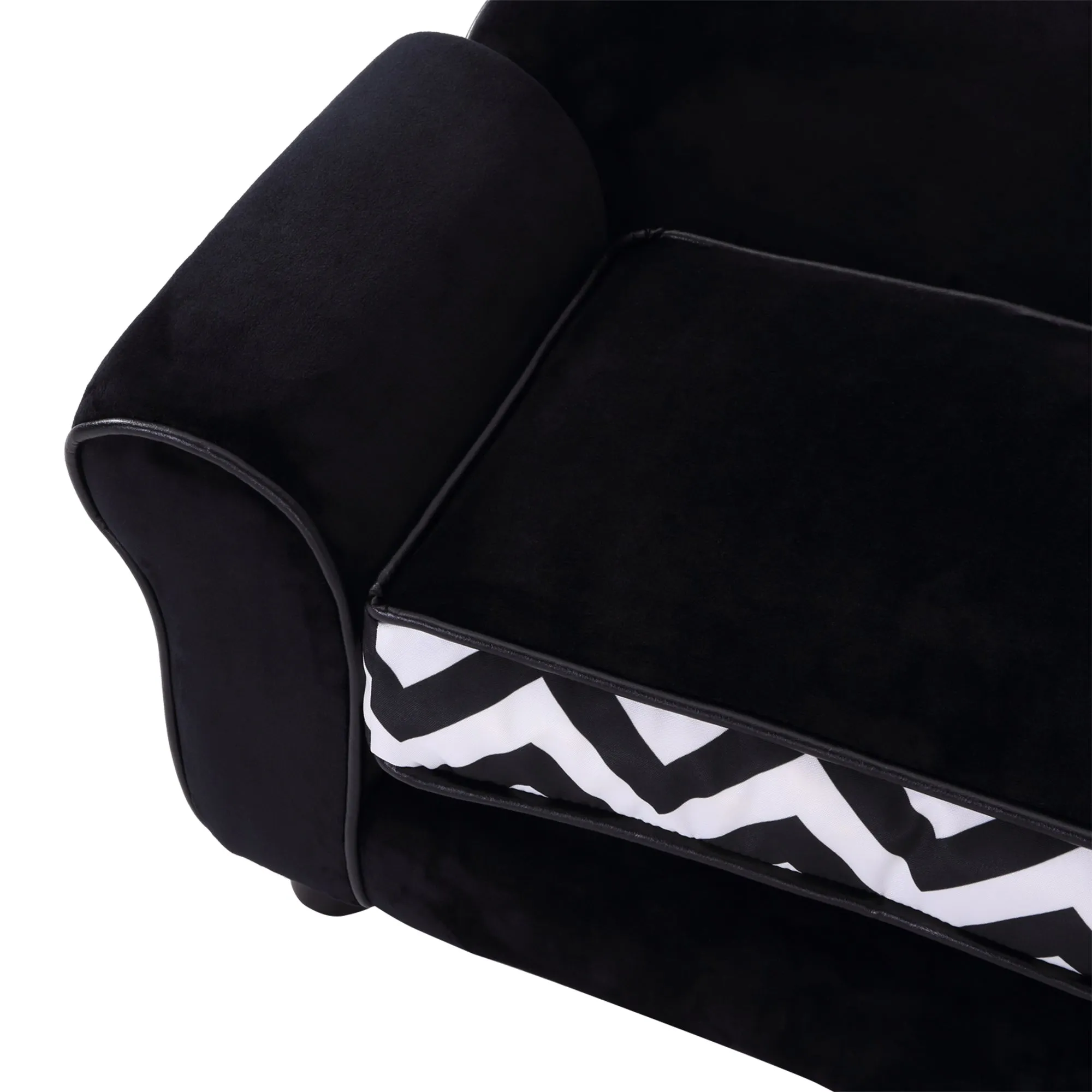 PawHut Dog Sofa Cat Couch Bed for XS Dogs w/ Removable Sponge Cushion - Black