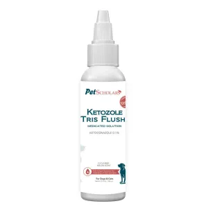 Pet Scholars Ketozole Tris Flush Anti-fungal Cleansing Solution, 12 fl oz