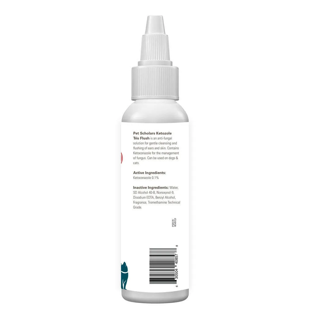 Pet Scholars Ketozole Tris Flush Anti-fungal Cleansing Solution, 12 fl oz