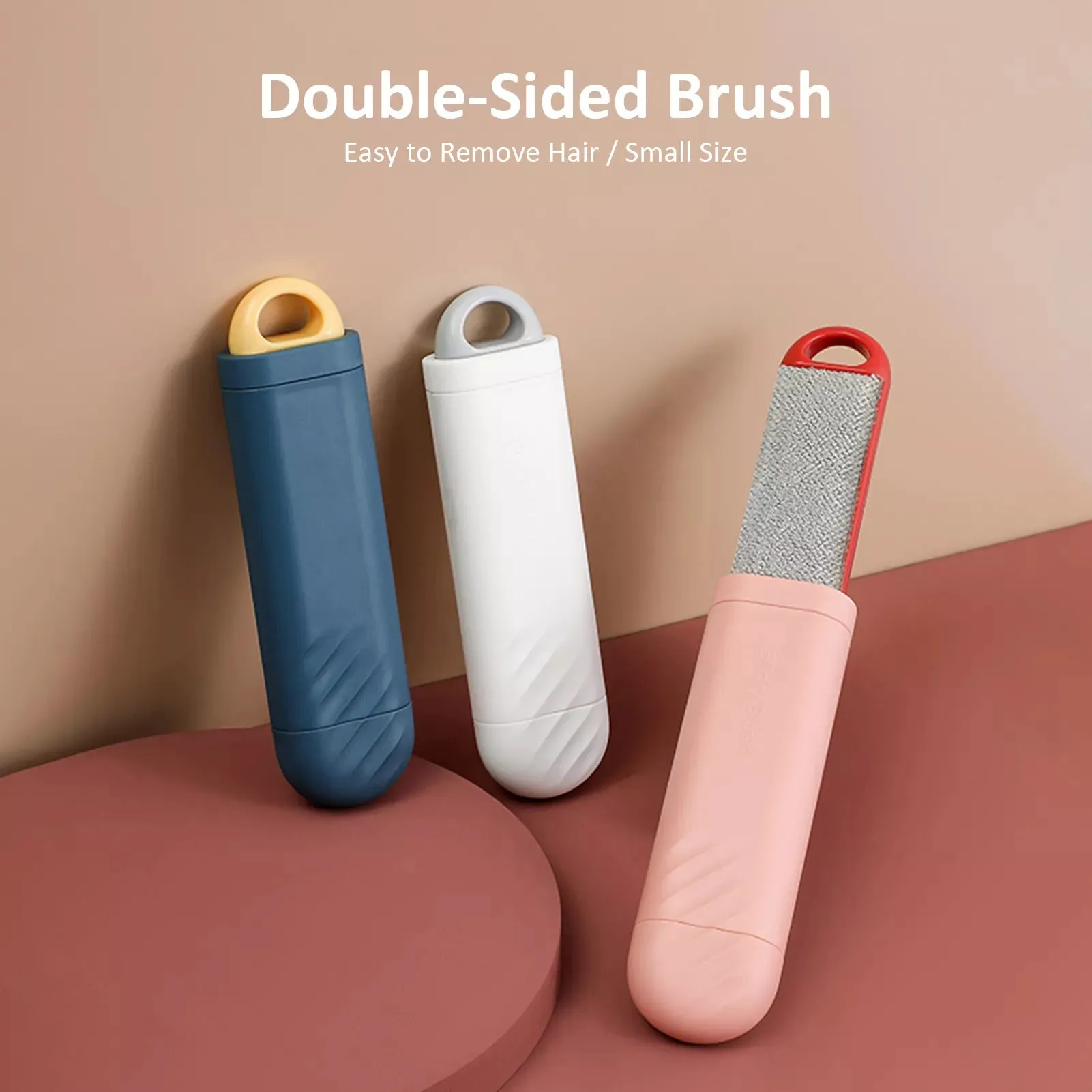 Portable Self-Cleaning Pet Hair Remover Brush-White
