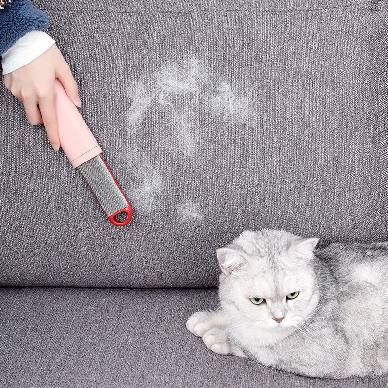 Portable Self-Cleaning Pet Hair Remover Brush-White