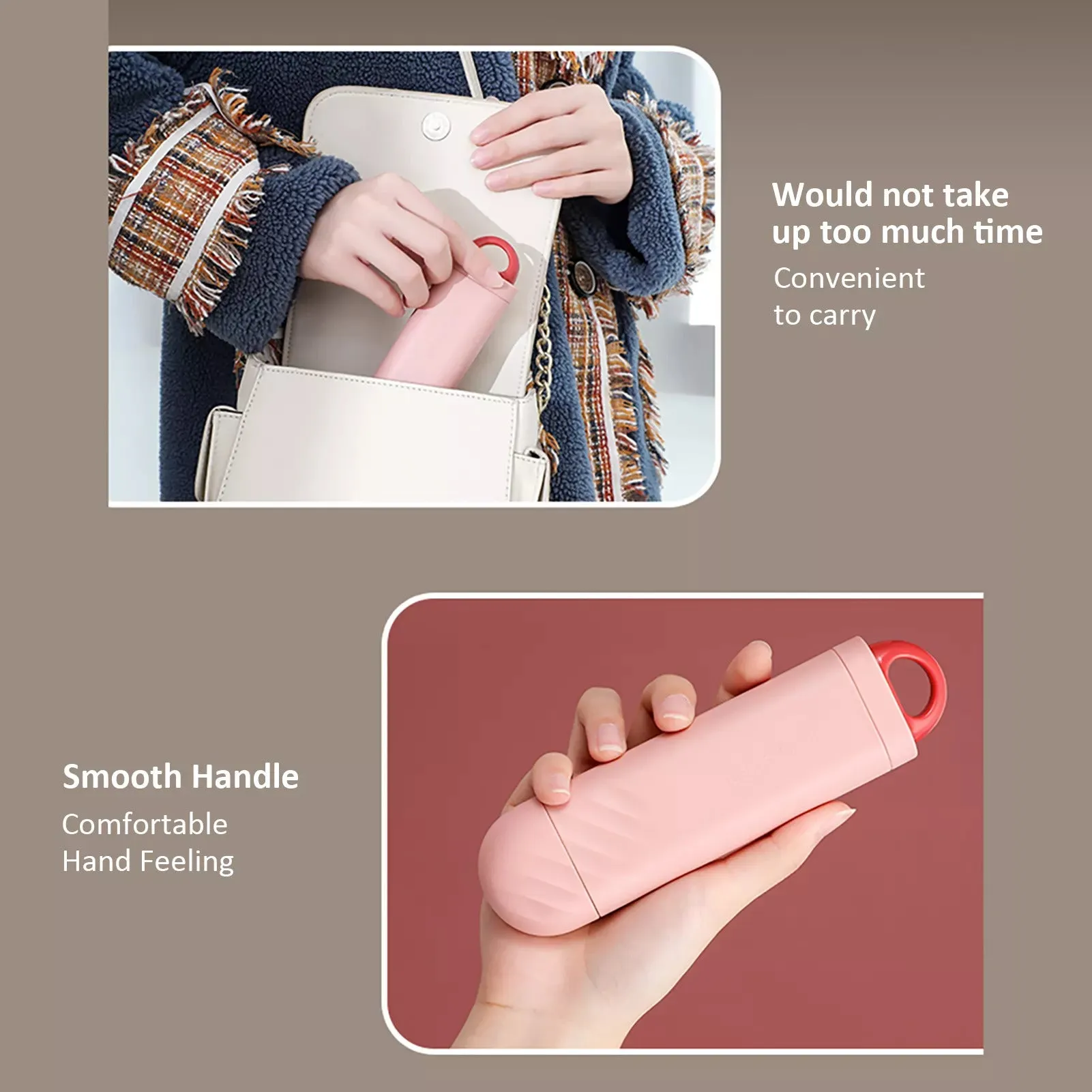 Portable Self-Cleaning Pet Hair Remover Brush-White