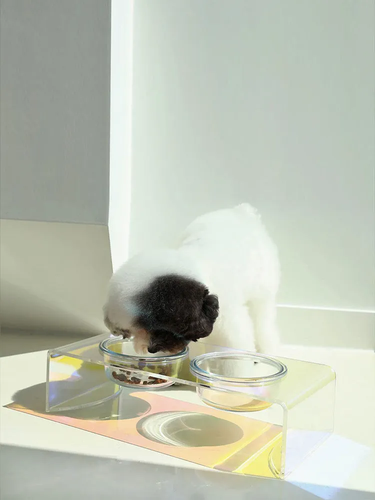 Rainbow Reflect Pet Food Bowl