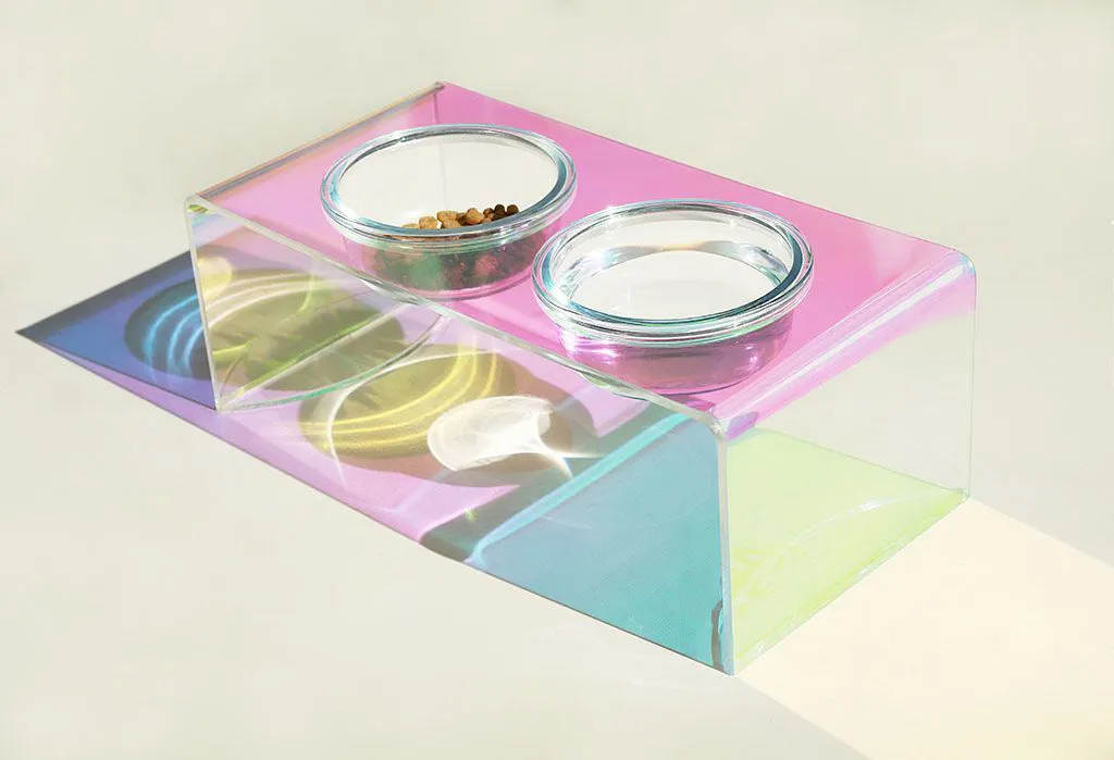 Rainbow Reflect Pet Food Bowl