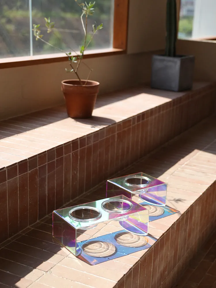 Rainbow Reflect Pet Food Bowl