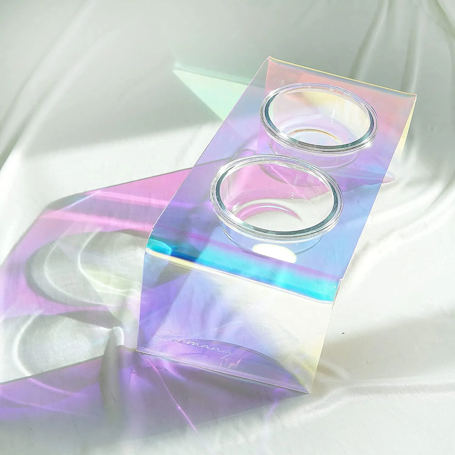 Rainbow Reflect Pet Food Bowl