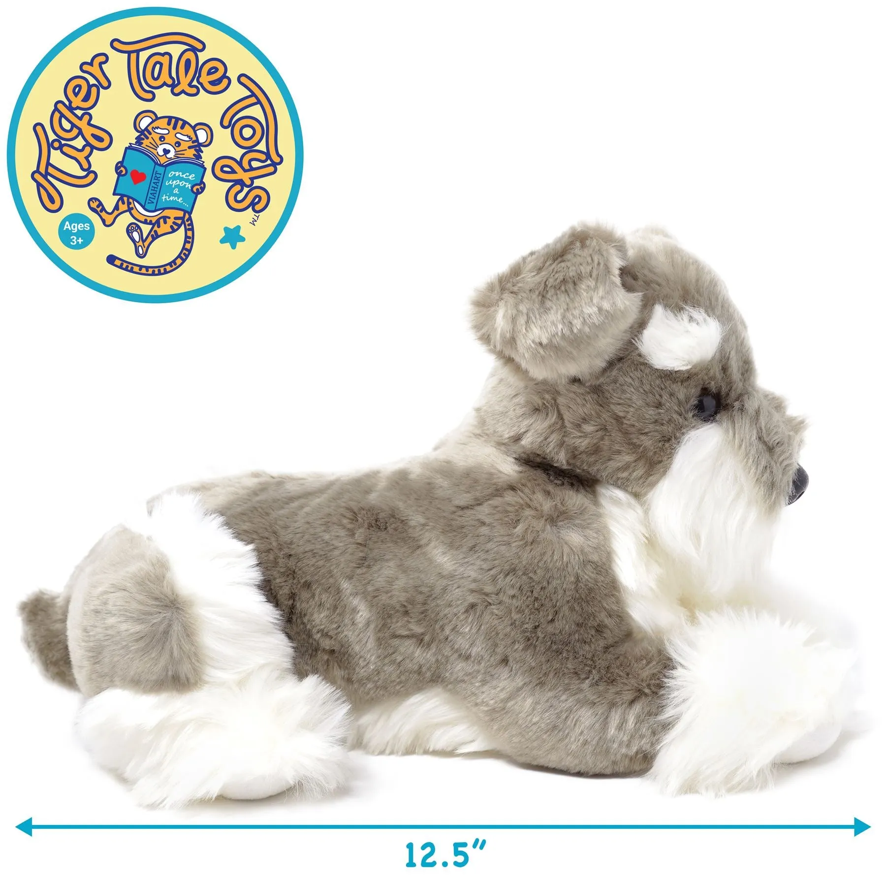 Siegfried The Schnauzer | 13 Inch Stuffed Animal Plush | By TigerHart Toys