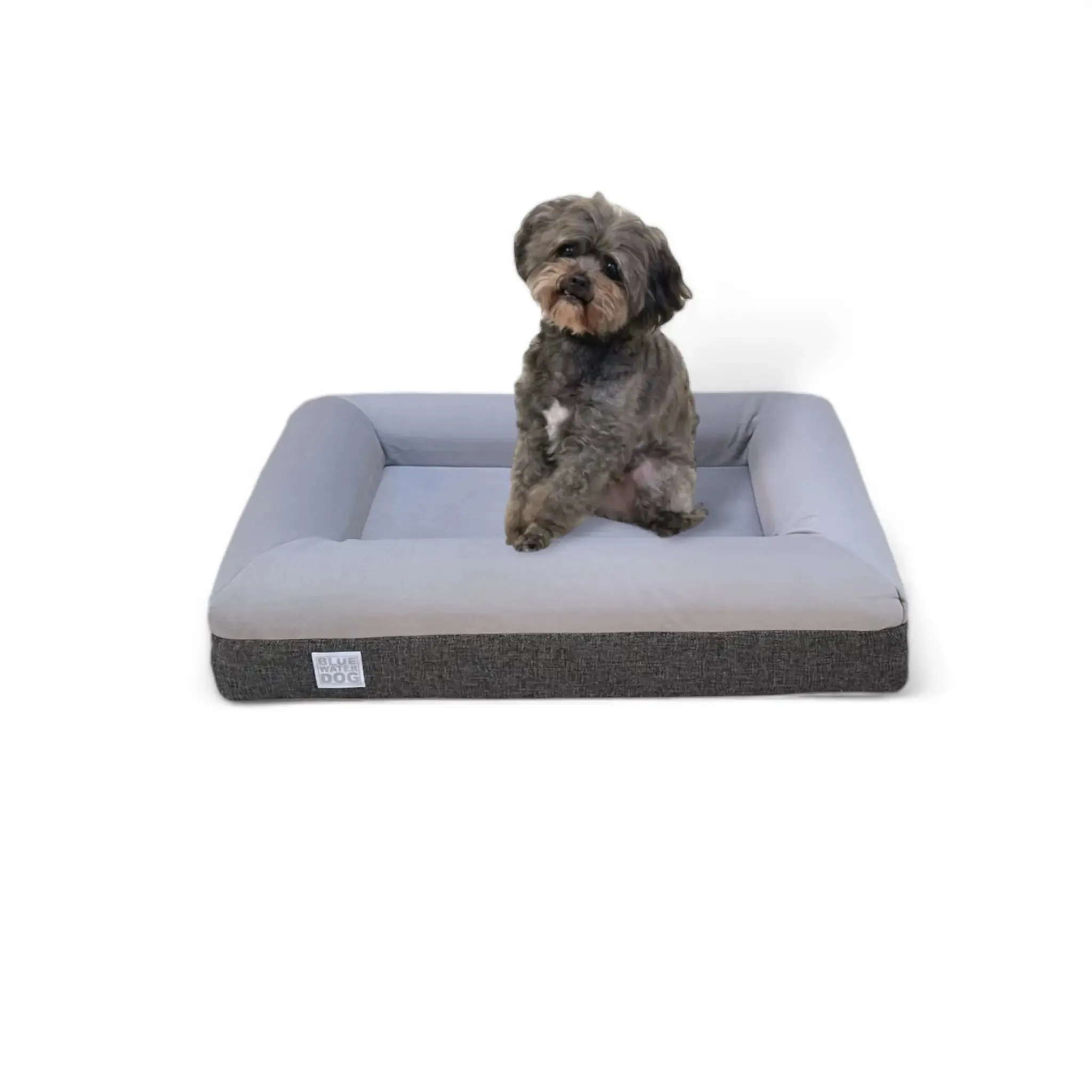 Small Luxury Essential Orthopedic Bluewater Dog Bed (Gray)