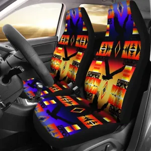 Sunset Native Eagle Universal Fit Car Seat Covers, Native Americal Front Carseat Covers