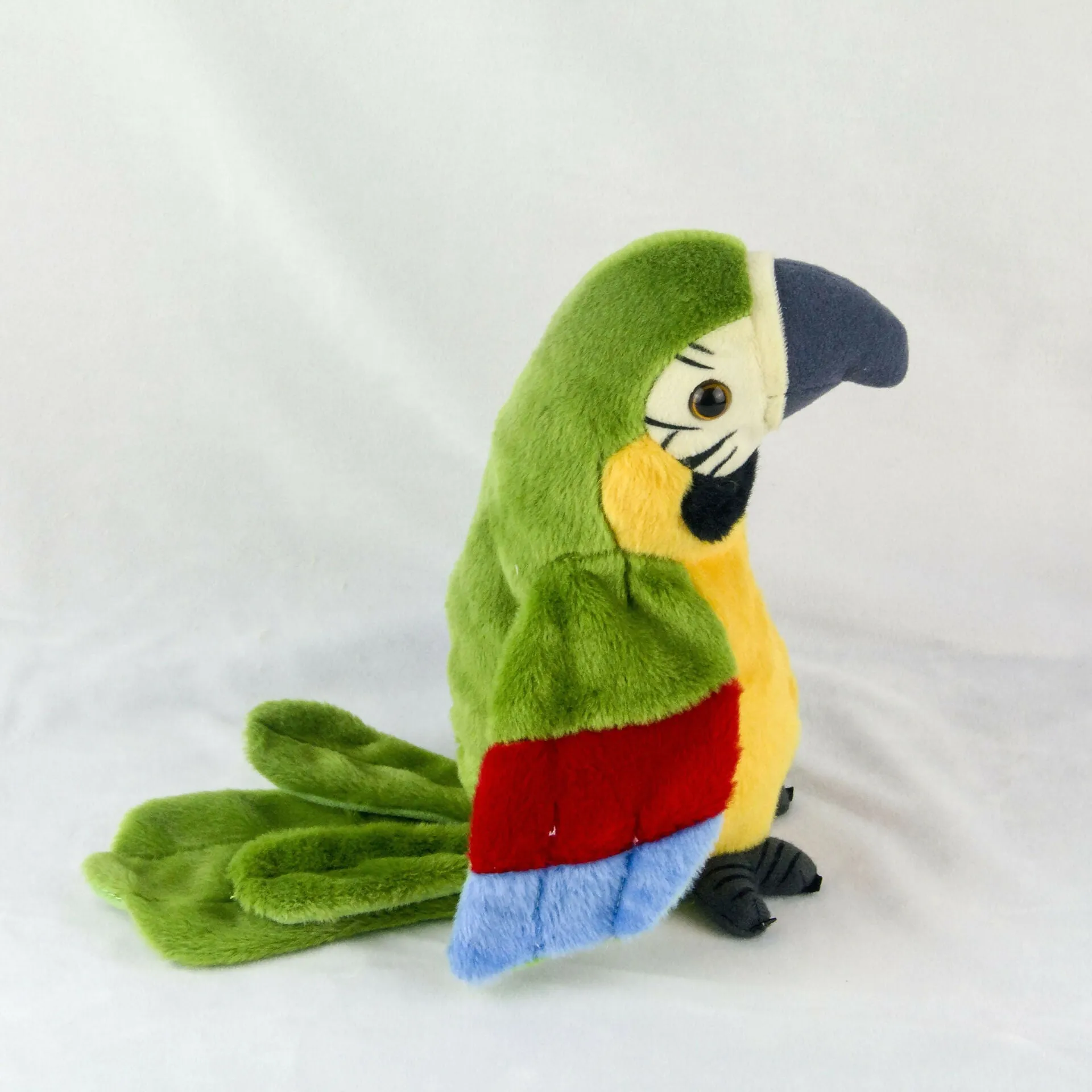 Talking Macaw Parrot Repeat What You Say Stuffed Animal Plush Toy Electronic Record Animated Bird Speaking Parrot Pet Plush Toys
