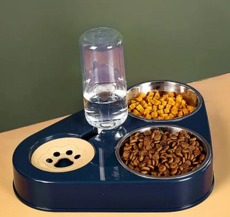 Three bowls of automatic drinking water for dogs and cats