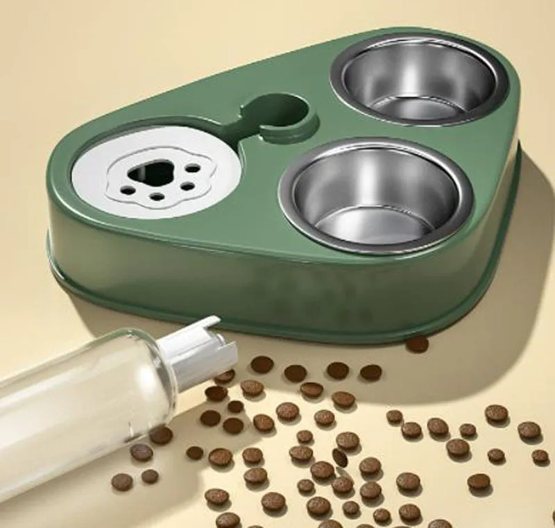 Three bowls of automatic drinking water for dogs and cats
