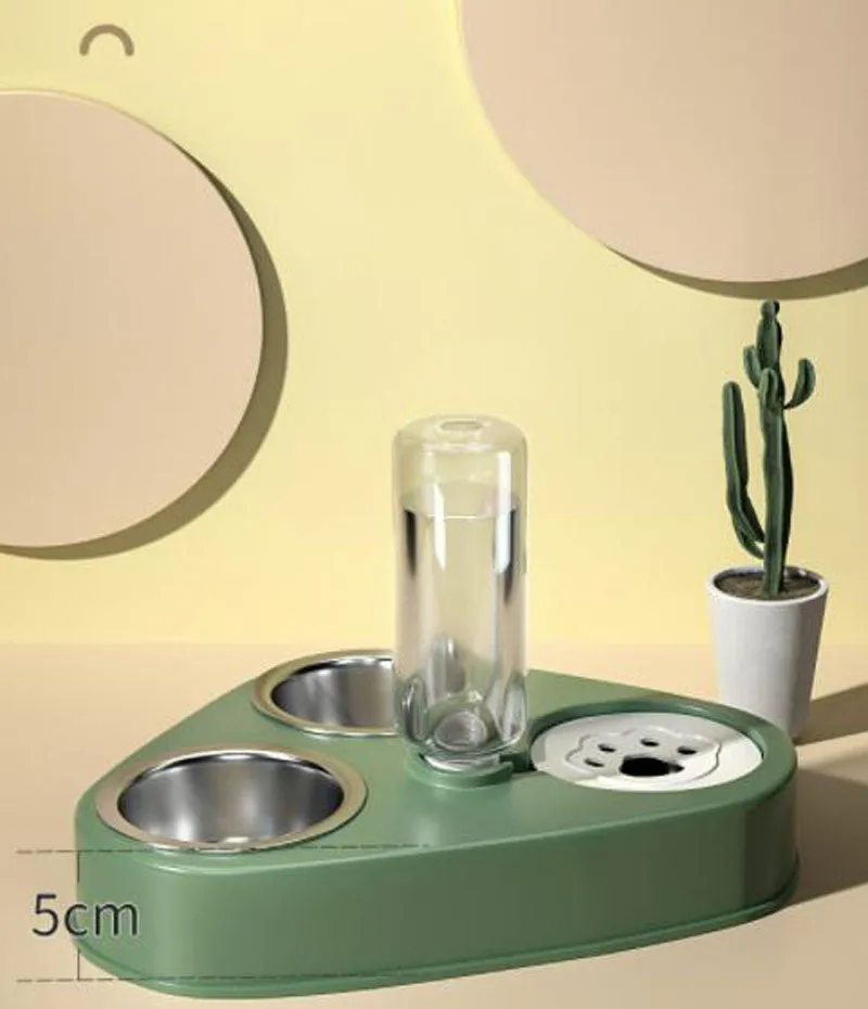Three bowls of automatic drinking water for dogs and cats
