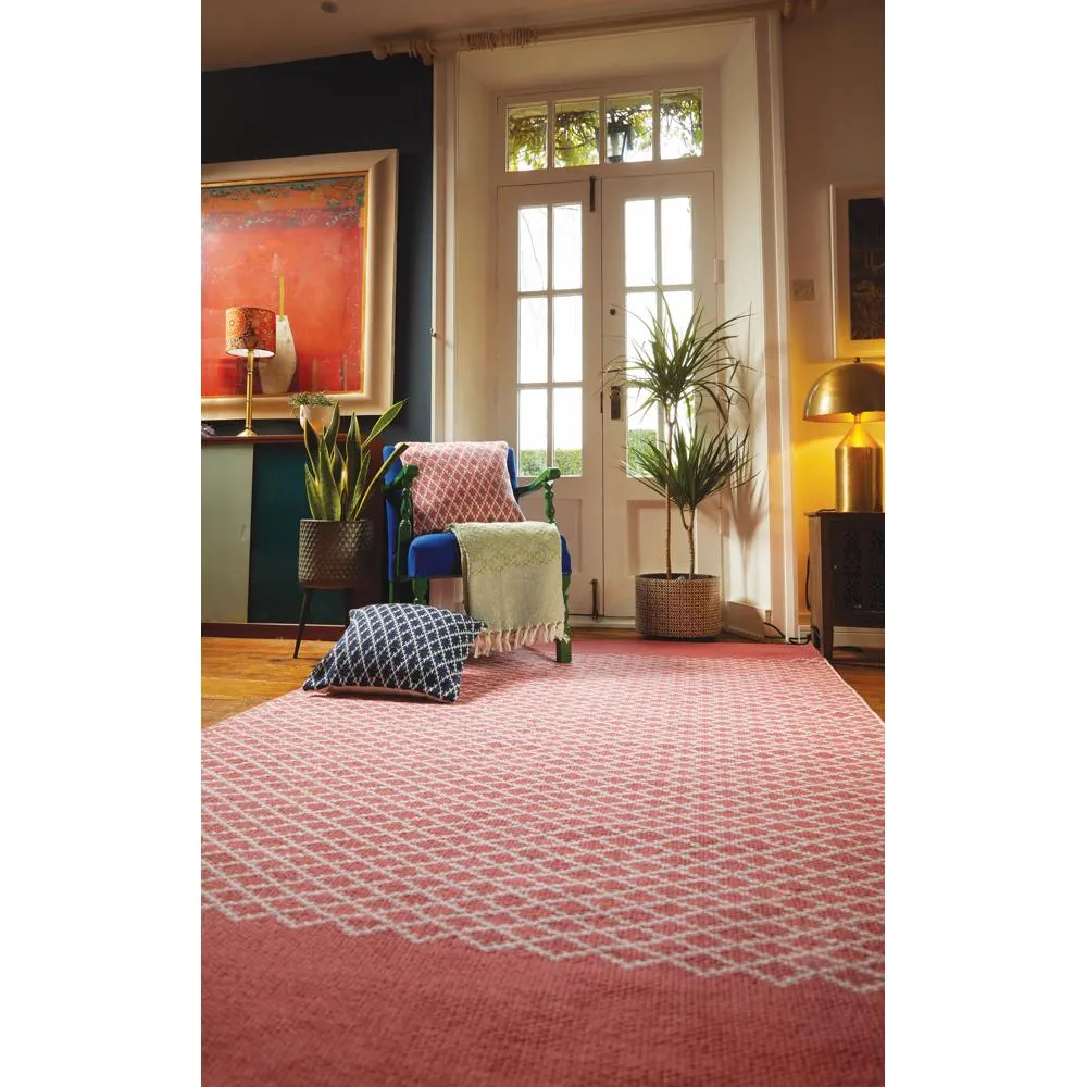 Trellis Cushion Coral Pink