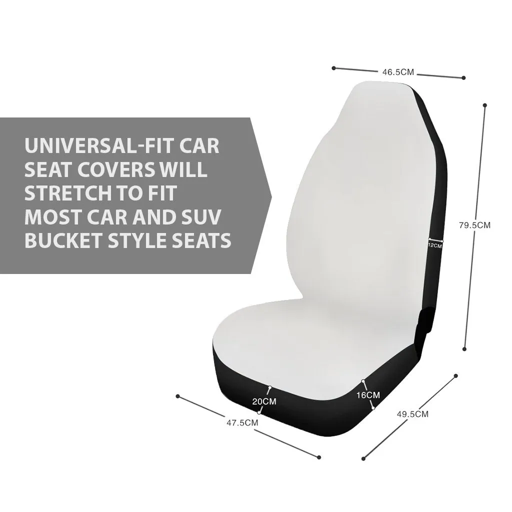 Turquoise Giraffe Pattern Print Universal Fit Car Seat Covers