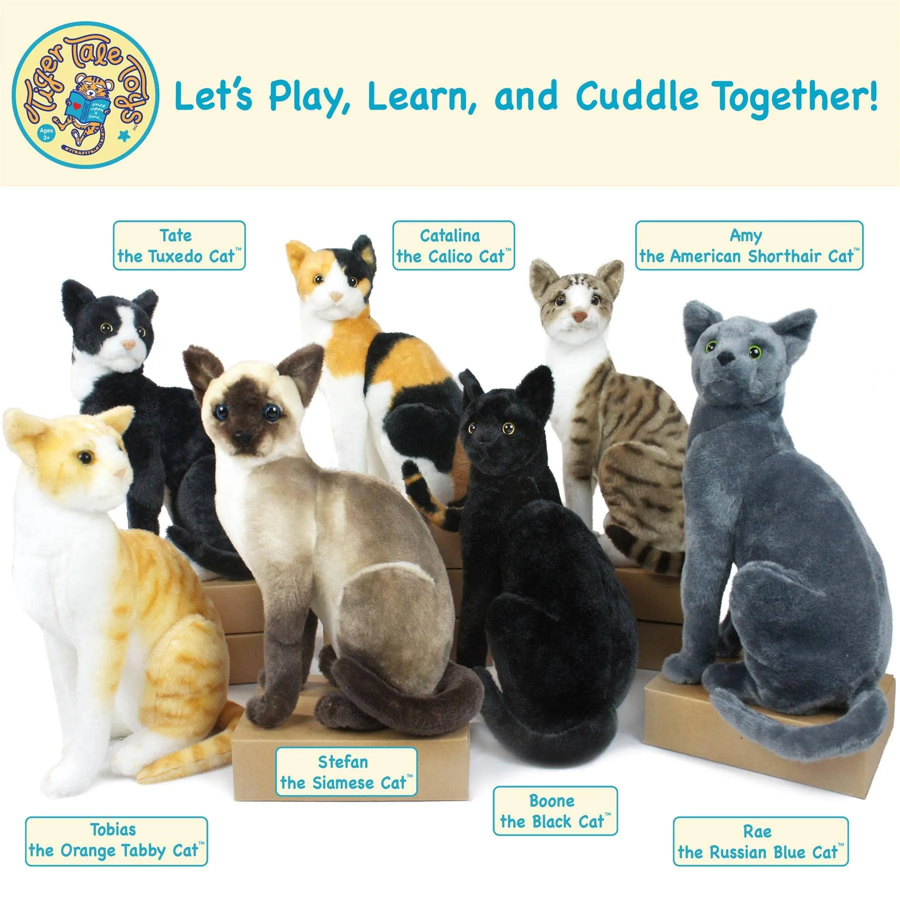 Viahart Toy Co.  Stefan The Siamese Plush Cat