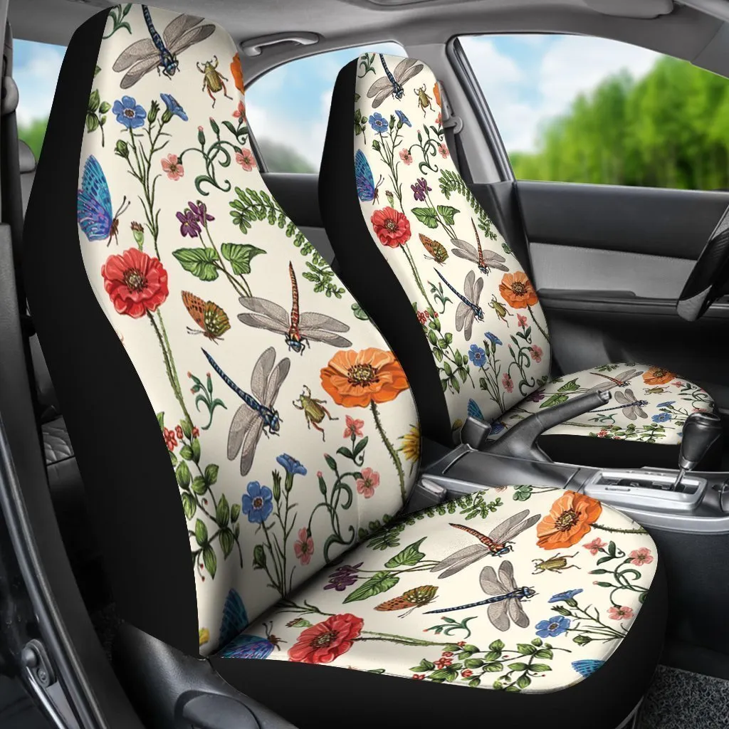 Vintage Dragonfly Universal Fit Car Seat Covers