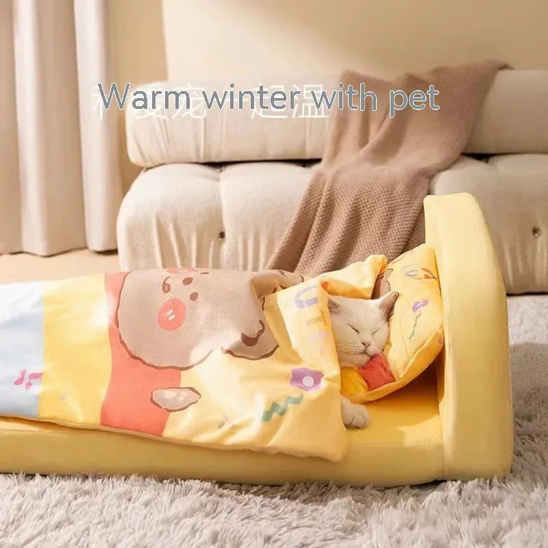 Winter Warm Cotton Pet Bed Cushion - Super Soft Cat Crate Mat, Dog Bed Mat, Washable Kennel, Removable Pad, Pet Supplies for Cat and Dog